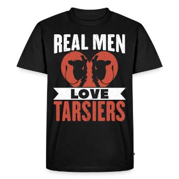 Real men love Tarsier Wildlife Animal Tarsier - Men's Premium Organic T-Shirt - black - Front - Nico (187cm)