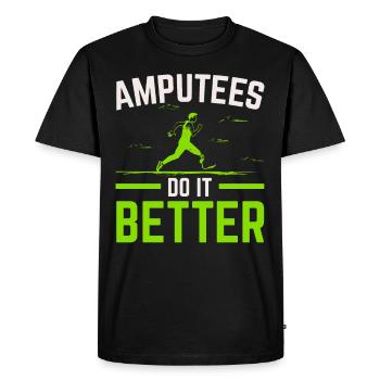 Amputees make it better Amputation Amputated - Men's Premium Organic T-Shirt - black - Front - Nico (187cm)