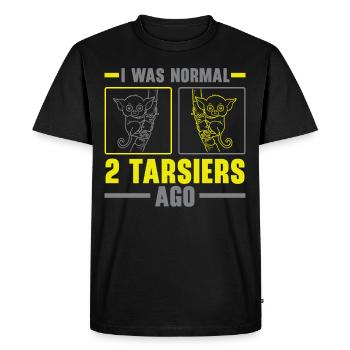 I was 2 Tarsiers normal animal Tarsier Lover - Men's Premium Organic T-Shirt - black - Front - Nico (187cm)