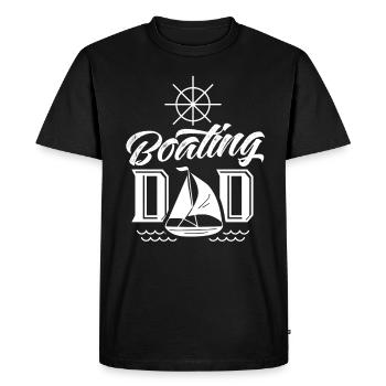 Boating Father Yacht Boating Boat Boat - Men's Premium Organic T-Shirt - black - Front - Nico (187cm)