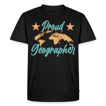 Fier étudiant en géographie géographie géographie - T-shirt Premium bio Homme - noir - Devant - Nico (187cm)