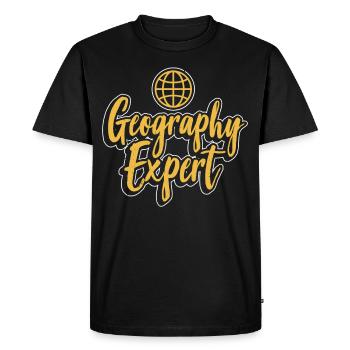 Expert en géographie Géographie Étudiant Géographe - T-shirt Premium bio Homme - noir - Devant - Nico (187cm)
