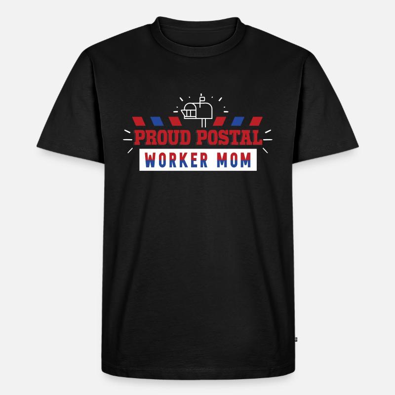 Stolze Postbotin Mutter Postbote Briefträger - Männer Premium Bio T-Shirt - Schwarz