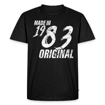 Fait En 1983 Année de naissance 1983 Anniversaire Femmes - T-shirt Premium bio Homme - noir - Devant - Nico (187cm)