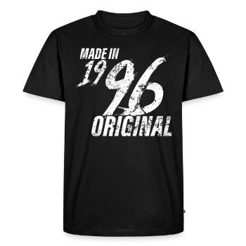 Made In 1996 Year of birth 1996 Birthday Women - Men's Premium Organic T-Shirt - black - Front - Nico (187cm)