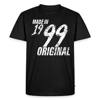 Fait en 1999 Année de naissance 1999 Anniversaire Femmes - T-shirt Premium bio Homme - noir - Devant - Nico (187cm)