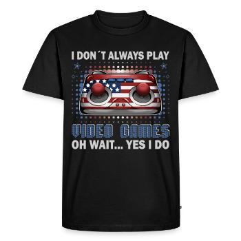 Gaming I Don't Always Play Video Games Gamer - Men's Premium Organic T-Shirt - black - Front - Nico (187cm)