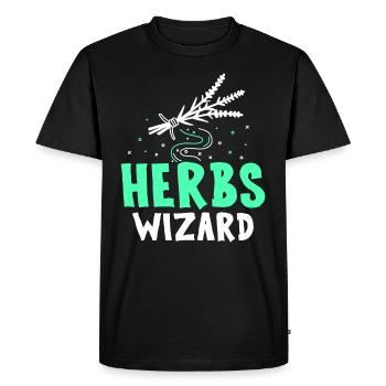 Herbs Magician Herb Herbology Herb Garden - Men's Premium Organic T-Shirt - black - Front - Nico (187cm)