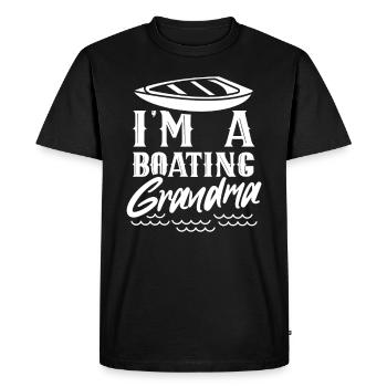 I am a boating grandma ship boating - Men's Premium Organic T-Shirt - black - Front - Nico (187cm)