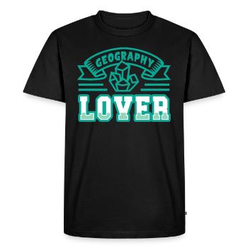 Amoureux de la géographie Étudiant en géographie Étudiant en géographie - T-shirt Premium bio Homme - noir - Devant - Nico (187cm)