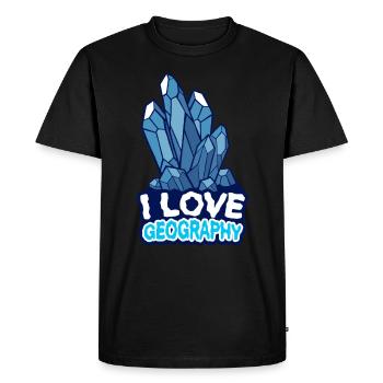 J’adore géographie Géographie Profession Géographie Géographie - T-shirt Premium bio Homme - noir - Devant - Nico (187cm)