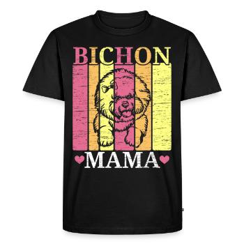 Bichon Frise Mama Dog Lover chiot Paw Love - T-shirt Premium bio Homme - noir - Devant - Nico (187cm)
