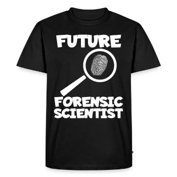 Futur enquêteur médico-légal Criminologie - T-shirt Premium bio Homme - noir - Devant - Nico (187cm)