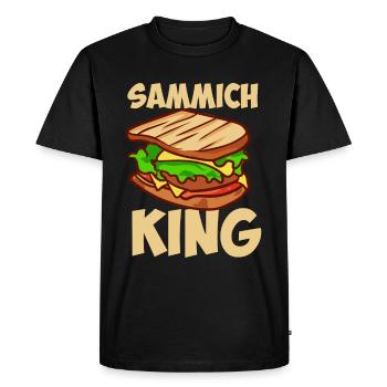 Sammich King Sandwich - T-shirt Premium bio Homme - noir - Devant - Nico (187cm)