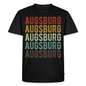 Augsburg City Retro Vintage - T-shirt Premium bio Homme - noir - Devant - Nico (187cm)
