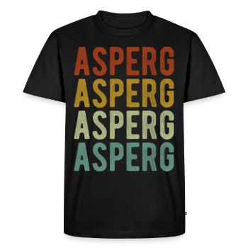 Asperg City Retro Vintage - Men's Premium Organic T-Shirt - black - Front - Nico (187cm)
