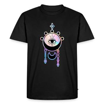 Symbole mystique de l’œil ésotérique - T-shirt Premium bio Homme - noir - Devant - Nico (187cm)
