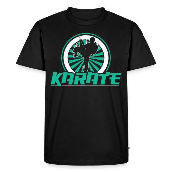 Karaté Arts Martiaux Combattant Arts Martiaux Dictons - T-shirt Premium bio Homme - noir - Devant - Nico (187cm)