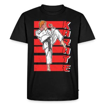 Karaté Fighter Arts martiaux Dictons Arts martiaux - T-shirt Premium bio Homme - noir - Devant - Nico (187cm)