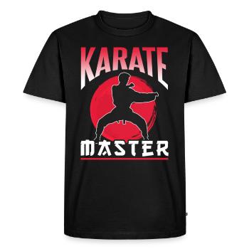 Maître de Karaté Arts Martiaux Combattant d’Arts Martiaux - T-shirt Premium bio Homme - noir - Devant - Nico (187cm)