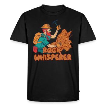 Stone Whisperer Géologie Étudiant Géologie Géologie - T-shirt Premium bio Homme - noir - Devant - Nico (187cm)