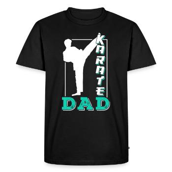 Karate Father Martial Arts Fighter Martial Arts - Men's Premium Organic T-Shirt - black - Front - Nico (187cm)