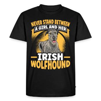 Irish wolfhound - Men's Premium Organic T-Shirt - black - Front - Nico (187cm)