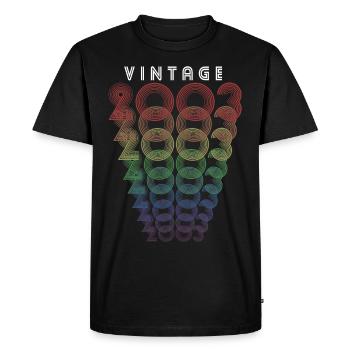 Millésime 2003 Année de naissance 2003 Millésime Anniversaire - T-shirt Premium bio Homme - noir - Devant - Nico (187cm)