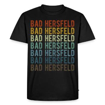 Bad Hersfeld City Rétro Vintage - T-shirt Premium bio Homme - noir - Devant - Nico (187cm)