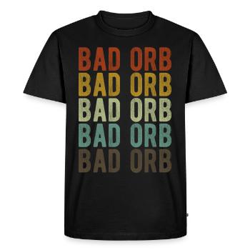 Bad Orb City Retro Vintage - Men's Premium Organic T-Shirt - black - Front - Nico (187cm)
