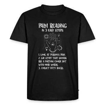 Hand reading Astrology Hand reading Funny - Men's Premium Organic T-Shirt - black - Front - Nico (187cm)