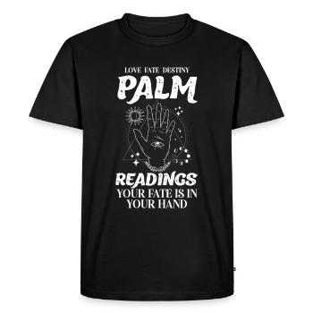 Hand reading Astrology Hand reading Funny - Men's Premium Organic T-Shirt - black - Front - Nico (187cm)