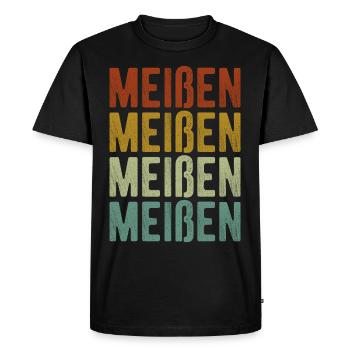 Meissen City Rétro Vintage - T-shirt Premium bio Homme - noir - Devant - Nico (187cm)