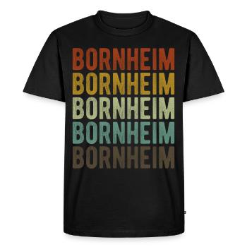 Bornheim City Retro Vintage - Men's Premium Organic T-Shirt - black - Front - Nico (187cm)