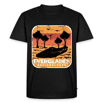Everglades Alligator National Park Wetlands Fl - Men's Premium Organic T-Shirt - black - Front - Nico (187cm)