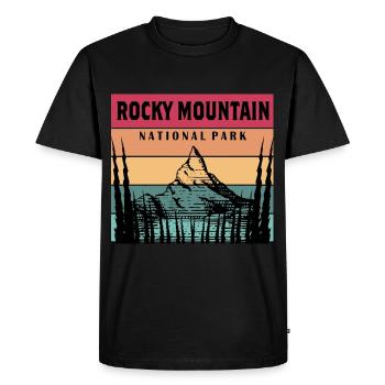 Rocky Mountain Randonnée Camping Colorado Nationalpa - T-shirt Premium bio Homme - noir - Devant - Nico (187cm)