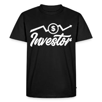 Investisseurs Investir Investisseur Financier Investir - T-shirt Premium bio Homme - noir - Devant - Nico (187cm)