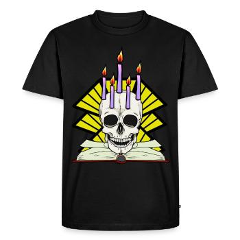 Ghost Ghost Hour Midnight Horror Halloween - Men's Premium Organic T-Shirt - black - Front - Nico (187cm)