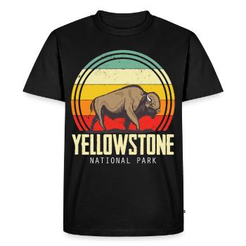 Yellowstone National Park Wyoming Camping Nature Wan - Men's Premium Organic T-Shirt - black - Front - Nico (187cm)