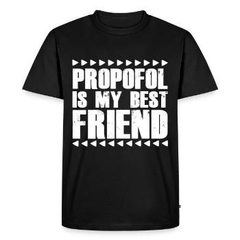 Anesthésie au propofol - T-shirt Premium bio Homme - noir - Devant - Nico (187cm)