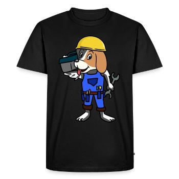 Artisans Artisans Chantier De construction Professions Travail - T-shirt Premium bio Homme - noir - Devant - Nico (187cm)