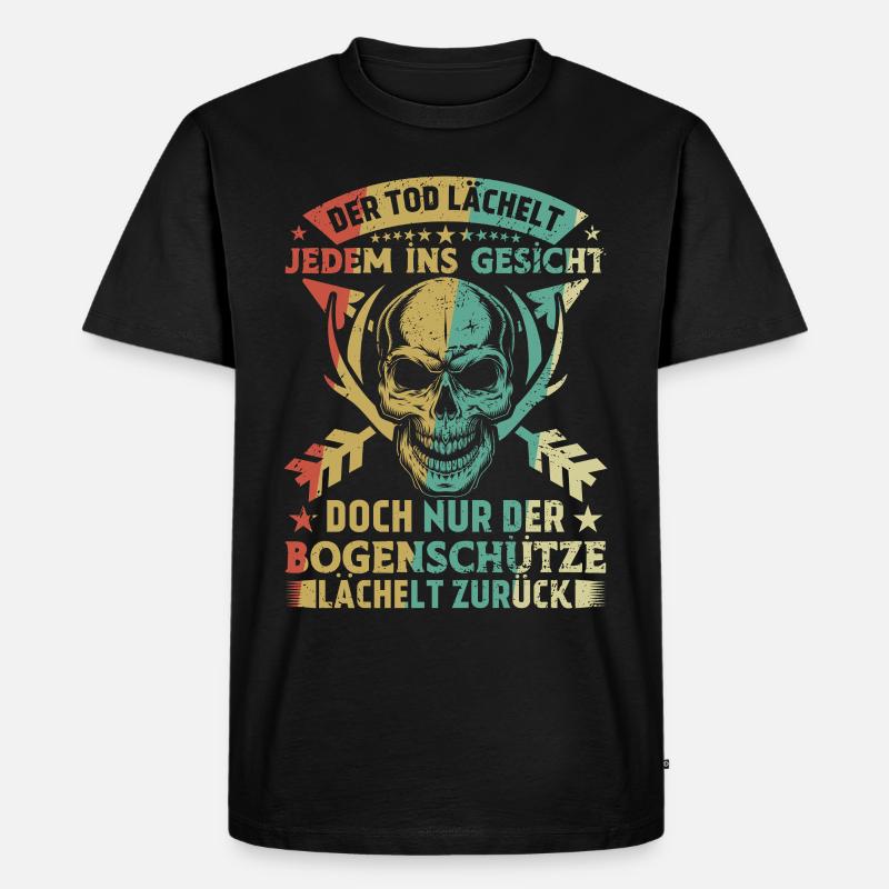 Bogenschießen Geschenk Bogenschützen Spruch - Männer Premium Bio T-Shirt - Schwarz