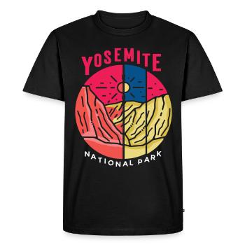 Parc national de Yosemite California Nature Hiking Be - T-shirt Premium bio Homme - noir - Devant - Nico (187cm)