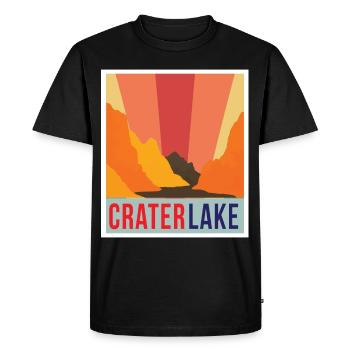Crater Lake National Park Oregon Randonnée Nature Vulk - T-shirt Premium bio Homme - noir - Devant - Nico (187cm)