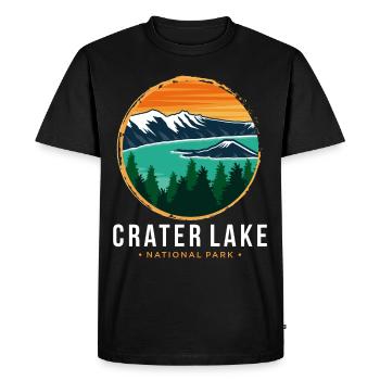 Crater Lake Souvenir National Park Randonnée dans le N - T-shirt Premium bio Homme - noir - Devant - Nico (187cm)