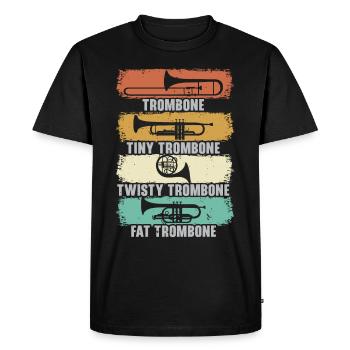 Musical instrument trombonist musician - Men's Premium Organic T-Shirt - black - Front - Nico (187cm)