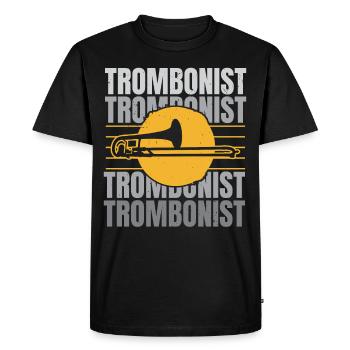 Musical instrument trombonist musician - Men's Premium Organic T-Shirt - black - Front - Nico (187cm)