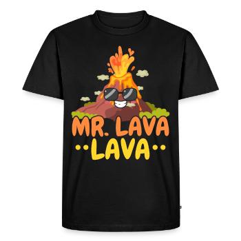 M. Lave Lave Géologie Volcan Volcan Lave - T-shirt Premium bio Homme - noir - Devant - Nico (187cm)