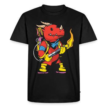 Lance-flammes Lover Lance-flammes Hot Burn - T-shirt Premium bio Homme - noir - Devant - Nico (187cm)