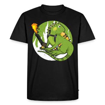 Lance-flammes Lover Lance-flammes Hot Fire Dr - T-shirt Premium bio Homme - noir - Devant - Nico (187cm)